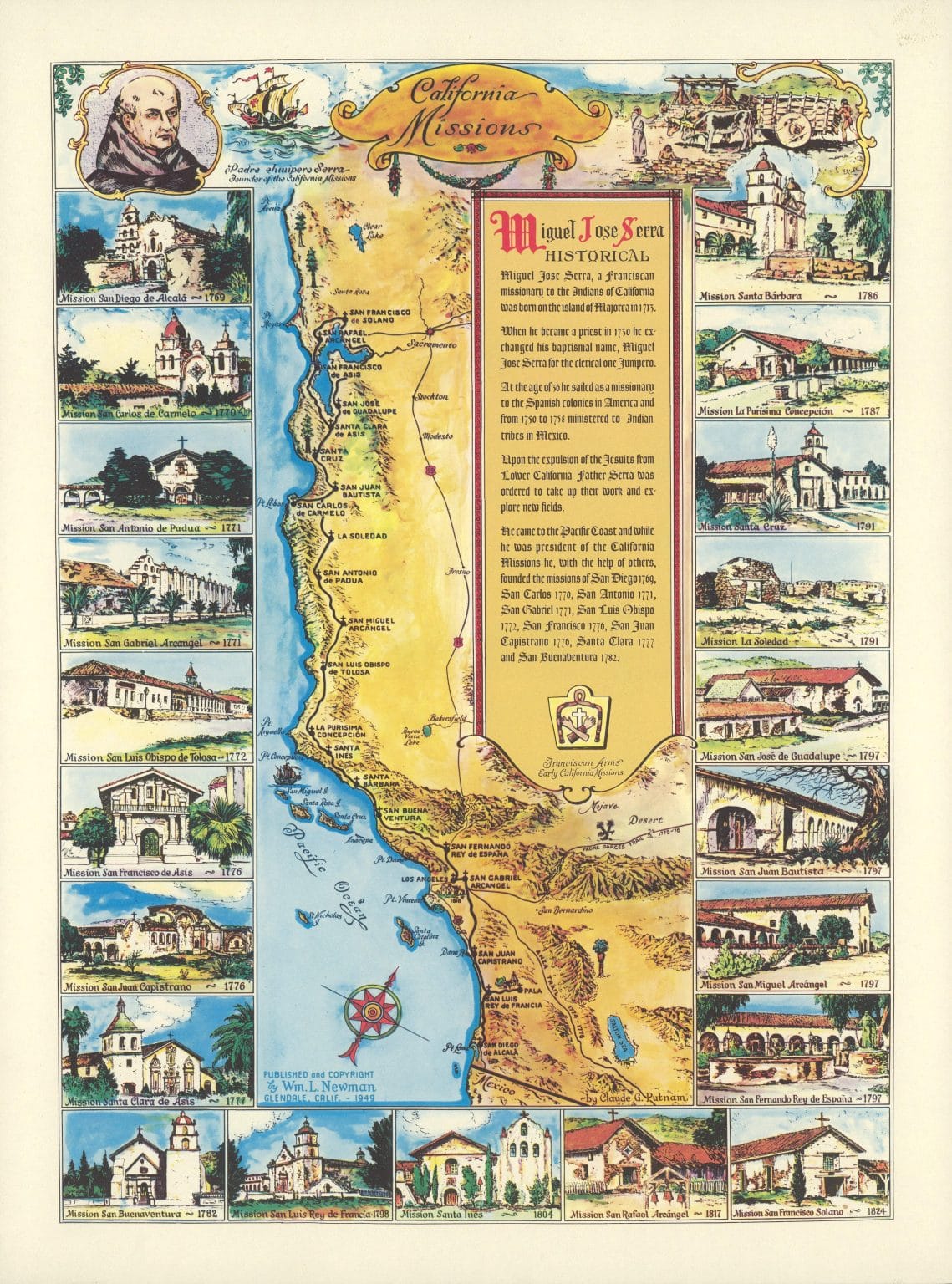 California Missions Maps