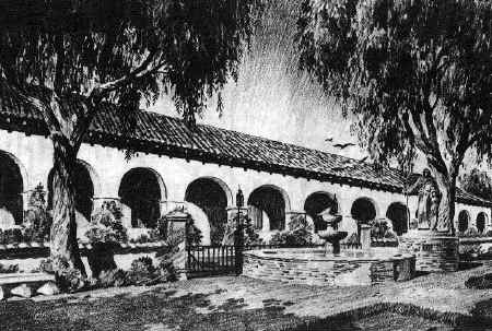 Mission San Fernando Rey de España and its beautiful fountain