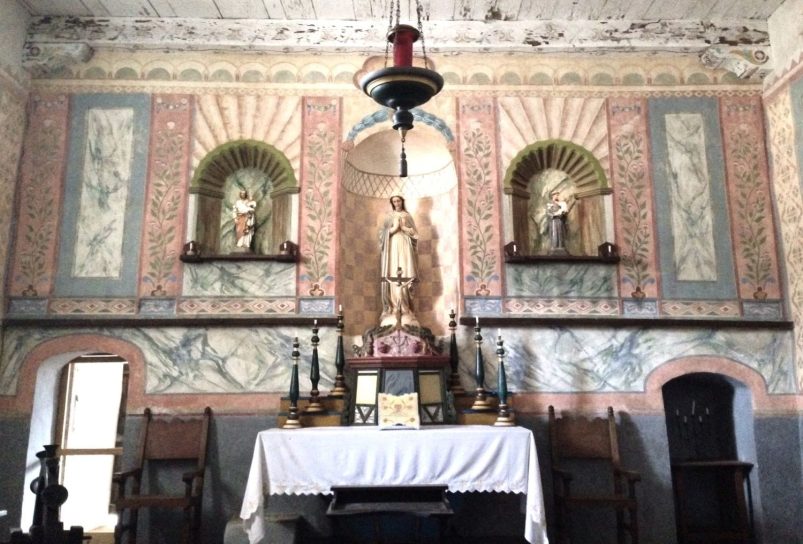 The altar inside La Purisima Concepción Mission